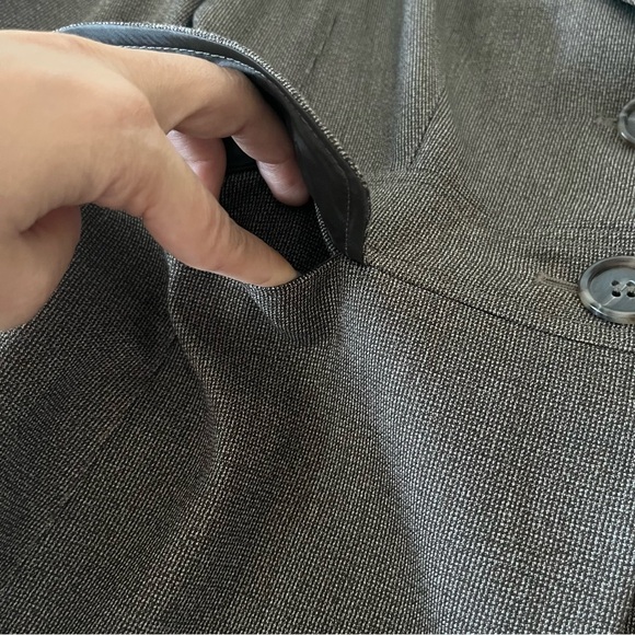 ANN Taylor petites gray blazer linen blend size 2 - Picture 6 of 9